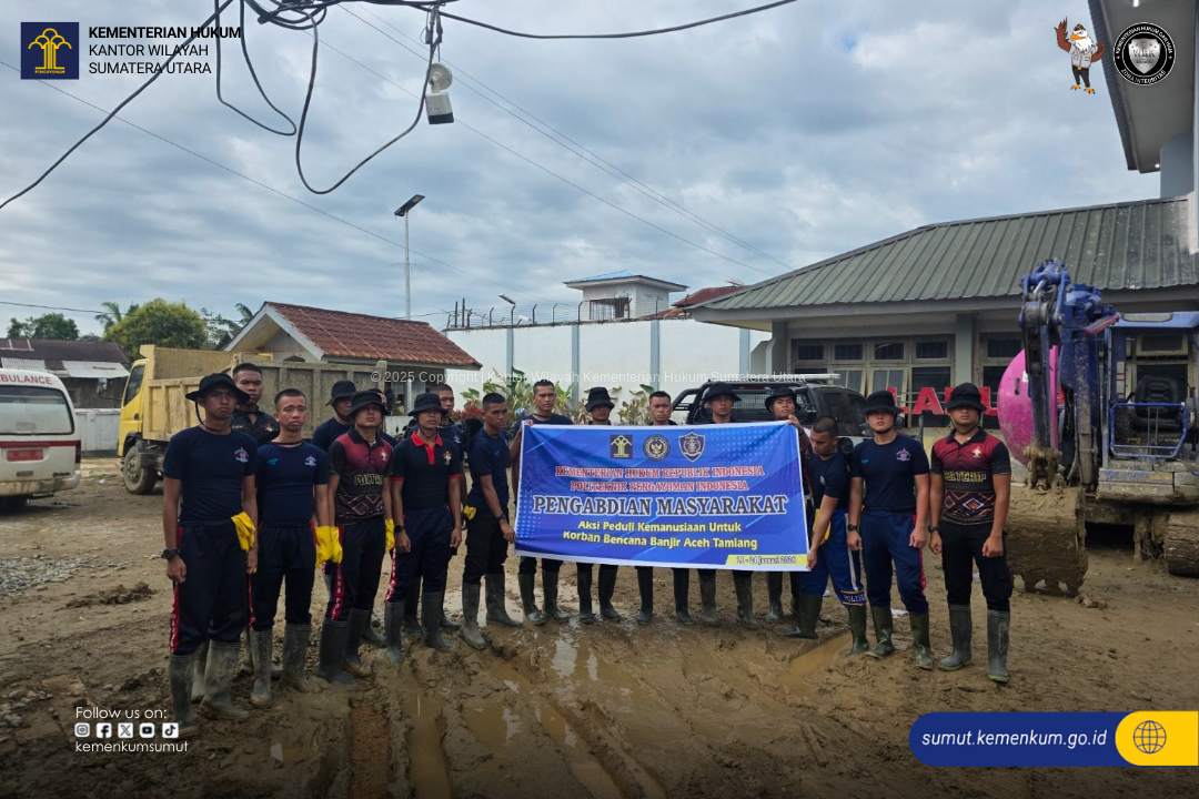Taruna Poltekpin Fokus Bersihkan Lapas, Rumah Dinas, dan Sekolah di Aceh