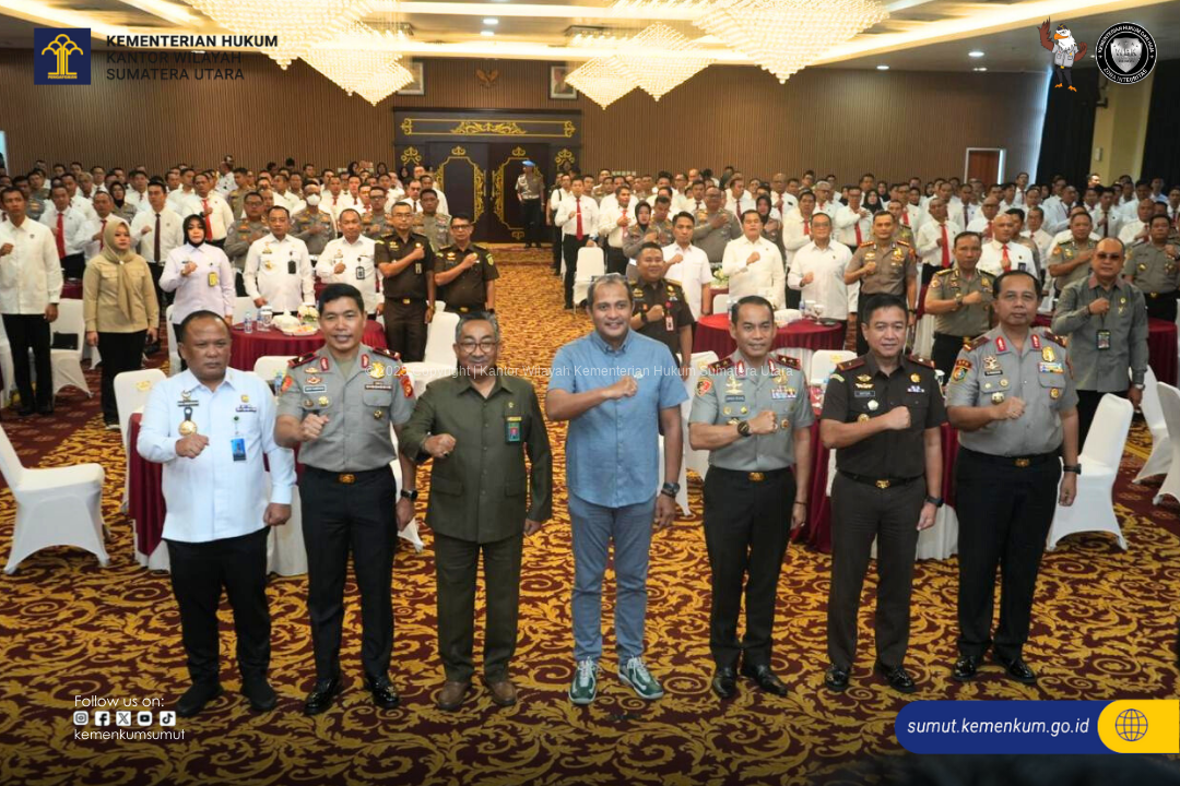 Sinergi Polda Sumsel–Kanwil Kemenkum Sumsel Sukseskan Sosialisasi Implementasi KUHP dan KUHAP bersama Wamenkum RI