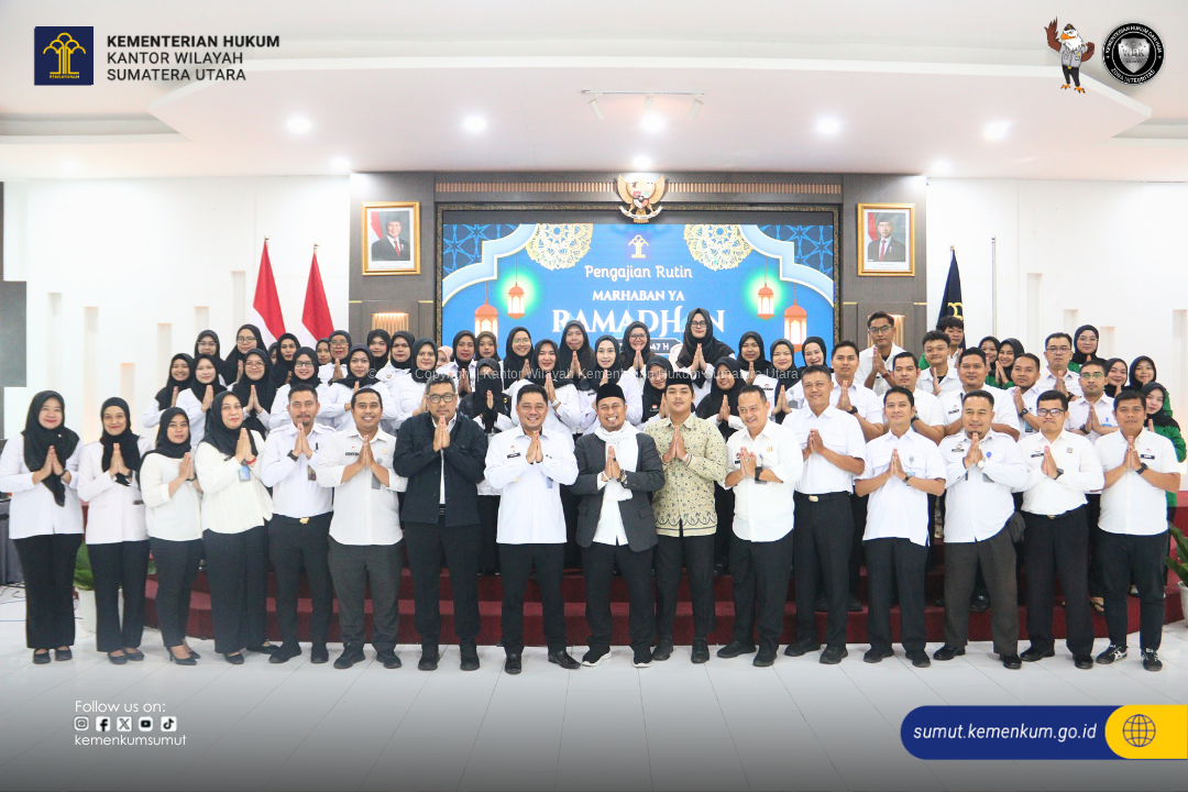 Syahdu Peringatan Isra Mi’raj 1447 H di Kanwil Kemenkum Sumut, Menguatkan Iman Jelang Ramadhan