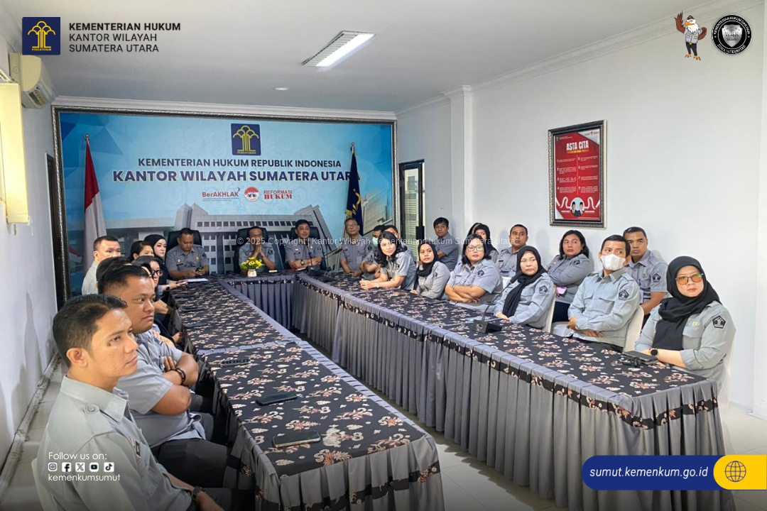 Perancang PPPH Kanwil Kemenkum Sumut Laksanakan Rapat Evaluasi dan Persiapan Target Kinerja 2026