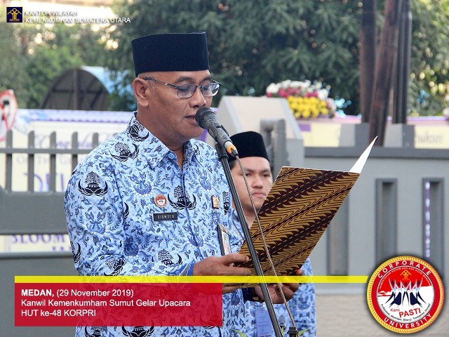 Kanwil Kemenkumham Sumut Gelar Upacara HUT Ke 48 Korpri1