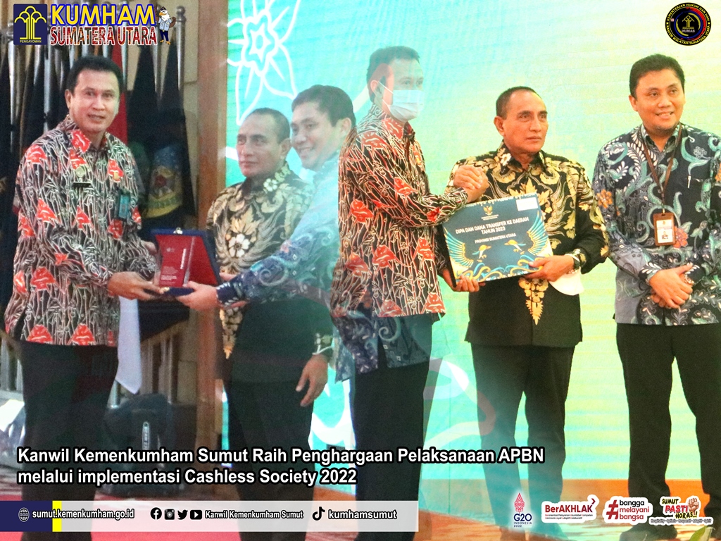 ZZZPenghargaan Pelaksanaan APBN melalui implementasi Cashless Society 2022