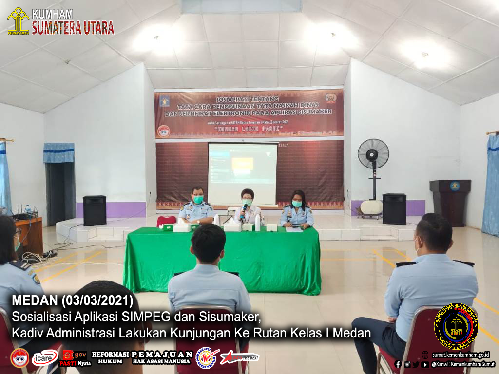 ZZZSosialisasi Aplikasi SIMPEG dan Sisumaker Kadiv Administrasi Lakukan Kunjungan Ke Rutan Kelas I Medan