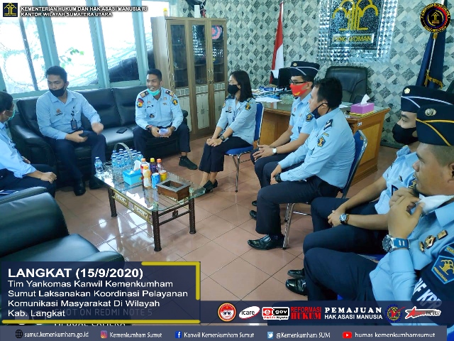 ZZZTim Yankomas Kanwil Kemenkumham Sumut Laksanakan koordinasi Pelayanan Komunikasi Masyarakat Di Wilayah Kab. Langkat