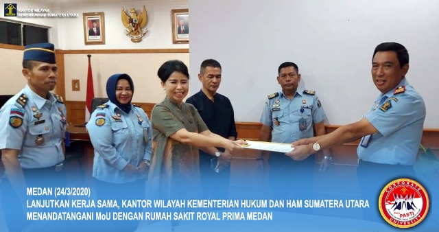 zLANJUTKAN KERJA SAMA KANTOR WILAYAH KEMENTERIAN HUKUM DAN HAM SUMATERA UTARA MENANDATANGANI MoU DENGAN RUMAH SAKIT ROYAL PRIMA MEDAN