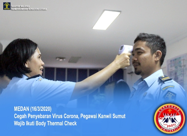 zPegawai Kanwil Sumut Wajib Ikuti Body Thermal Check