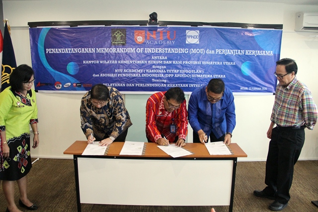 zPenandatanganan MoU Antara Kanwil Kemenkumham Sumut Dengan NTU Academy dan Apindo Sumut2