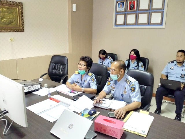 zPenilaian Satuan Kerja Menuju WBKWBBM Oleh TPI di Lingkungan Kemenkumham Sumut Melalui Media Teleconference