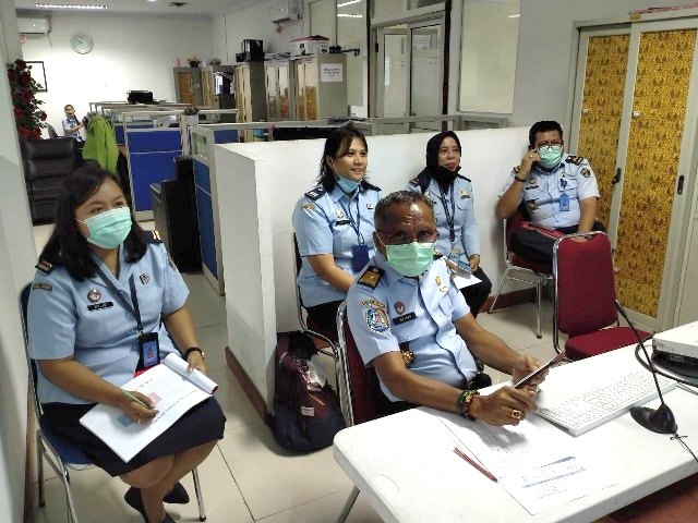 zPenilaian Satuan Kerja Menuju WBKWBBM Oleh TPI di Lingkungan Kemenkumham Sumut Melalui Media Teleconference3