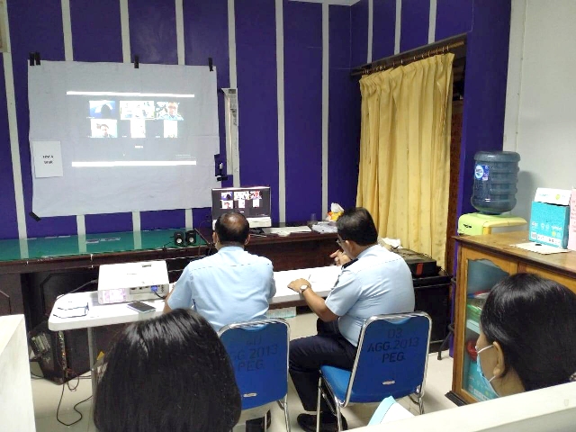 zPenilaian Satuan Kerja Menuju WBKWBBM Oleh TPI di Lingkungan Kemenkumham Sumut Melalui Media Teleconference6